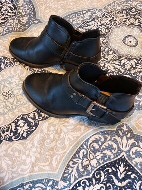 Torrid Black Ankle Boots with Buckle Detail 9W